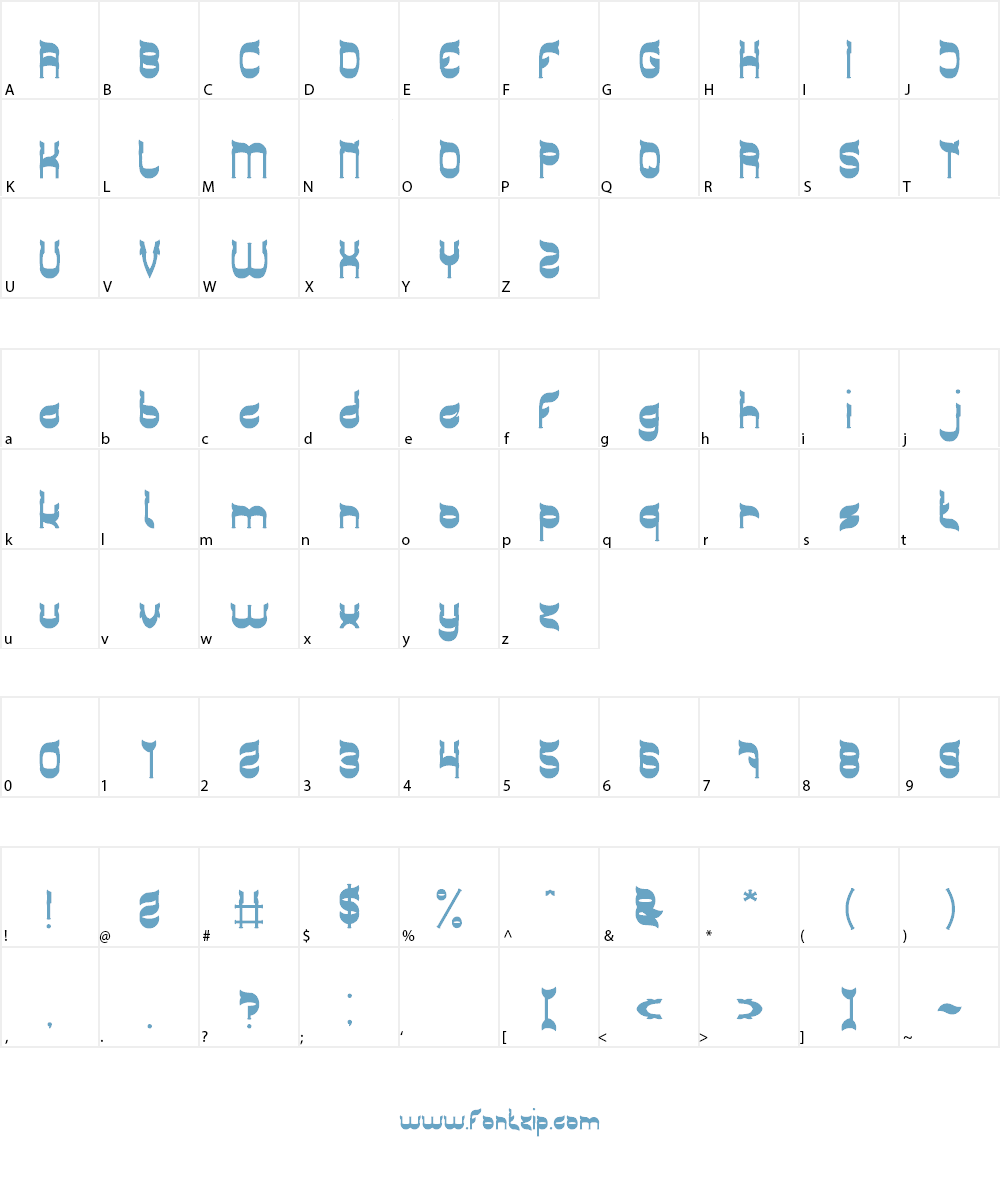GREEN TEA Font Character